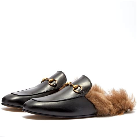 gucci princetown fur brown|Gucci mules for sale.